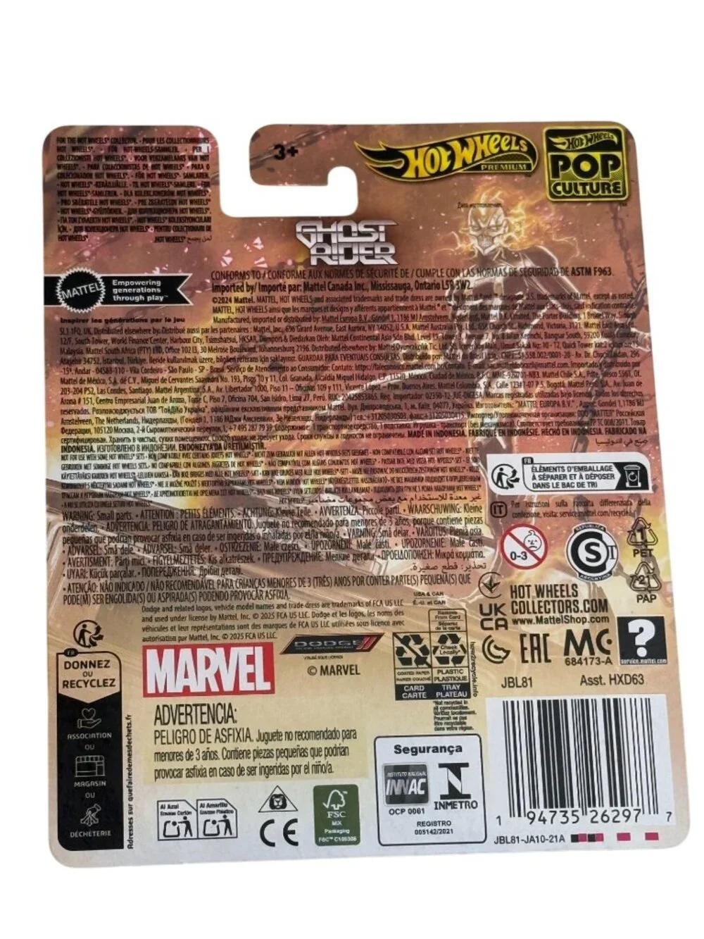 Hot Wheels Ghost Rider Dodge Charger Real Riders Marvel Diecast